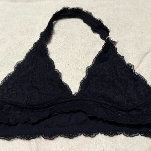 Aeropostale Black Lace Halter Bralette